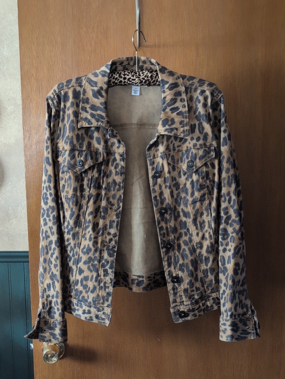 Style & Co. Leopard-Print Jean Jacket in Tan and Black